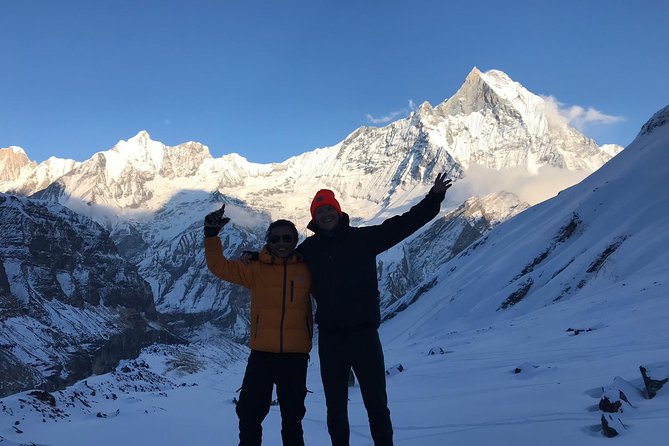 Annapurna base camp trek 5 Days - Day 5: Sunrise near Machhapuchare and the return route