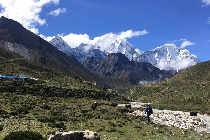Everest base camp flight over by Helicopter from Kathmandu - Fuel stop and the flight toward Everest Base Camp