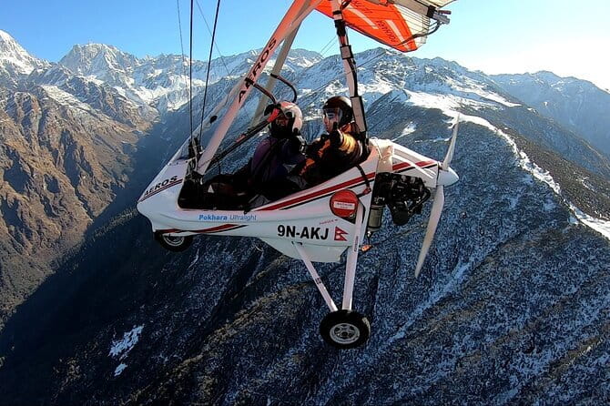 Himalayas Ultra Light Aircraft flight - From pickup to takeoff in Pokhara