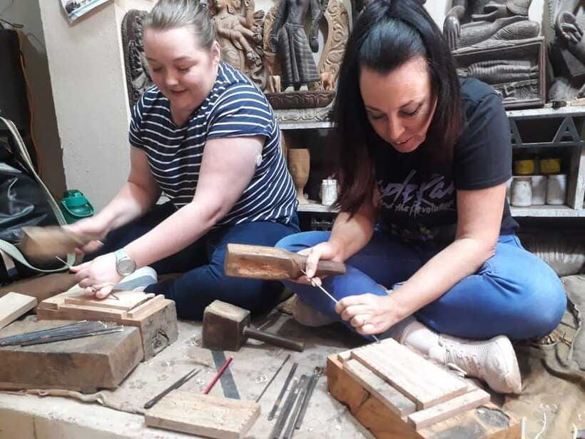 Kathmandu: Wood Carving Workshop with Local Artisan (Thamel) - Detailing the piece you take home
