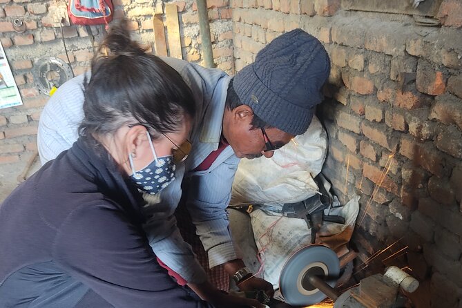 Knife (Khukuri) Making Workshop- Forge of the Gurkhas - Grinding, sparks, and how much you really do