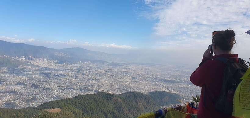 Nagarjun Jamacho Day Hike – Stunning Valley Himalayan Views - The final climb to Jamacho Stupa