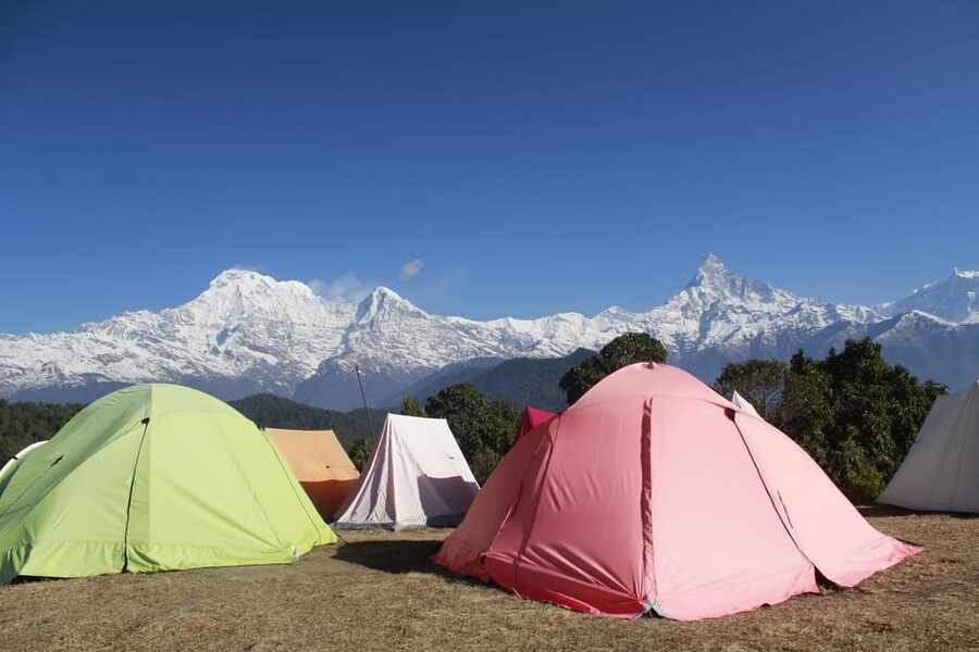 Pokhara: One night camping, campfire stay at Australian camp - Walking through forest, terraces, and Gurung villages