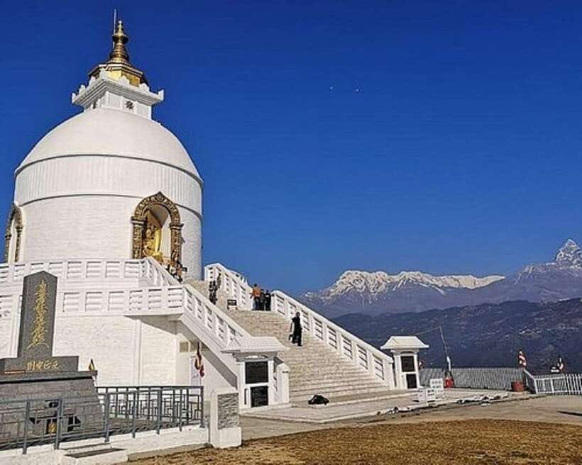 Pokhara: Sarangkot Sunrise And Private Full-Day Tour - World Peace Pagoda and the wide view over Pokhara